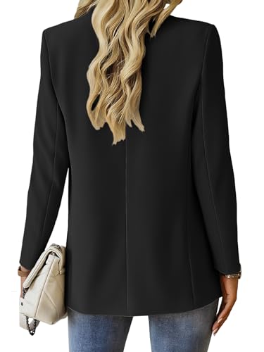 Mina Self 2025 Women's Fall Casual Blazer - Fully Lined Lightweight Button Lapel Collar Slim Fashion Work Office with Pocket3