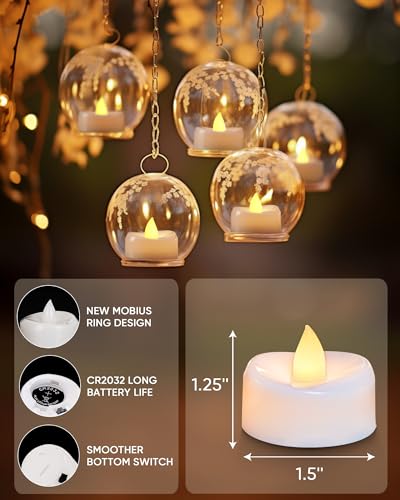 LED-Candles-24-Pack-Tea-Lights-Candles-Battery-Operated-Bulk-Long-Lasting-200-Hours-Flameless-Tealight-Candles-Flickering-Tea-Lights-for-Halloween-Fall-Warm-Yellow-15-D-X-125-H