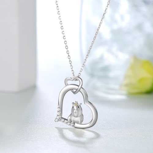 Pendentif capybara argent fin 925 bijou créateur de luxe