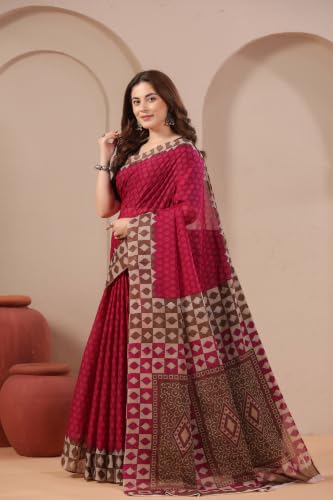 Image of TAMAIRA FASHION Mulmul Pure Cotton Saree For Woman |Office Wear Daily Wear Sarees For Women Without Blouse Piece(Available in 15 Colours)