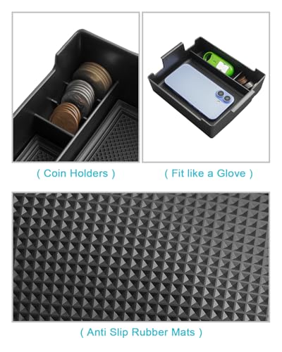 Image of CDEFG 2PCS for 2025 2026 Ford Maverick Center Console Organizer Tray, for 2025 2026 Ford Maverick Accessories Dash Screen Organizer Dashboard Behind-Screen Storage Box