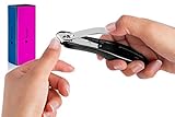 EZ Grip Side Cutting Sharp Blade Fingernail Toenail Clippers, Trimmer and Cutter, With Built in Nail File and a Bonus 4 Way Sanding Block Buffer
