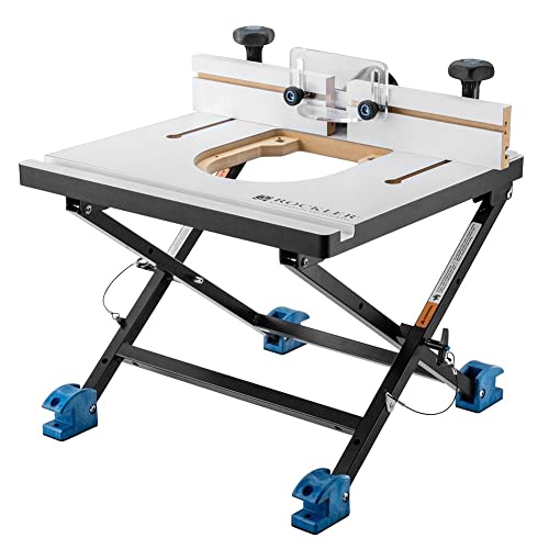 Rockler Convertible Benchtop Router Table with Insert Plate Kit for Compact Routers