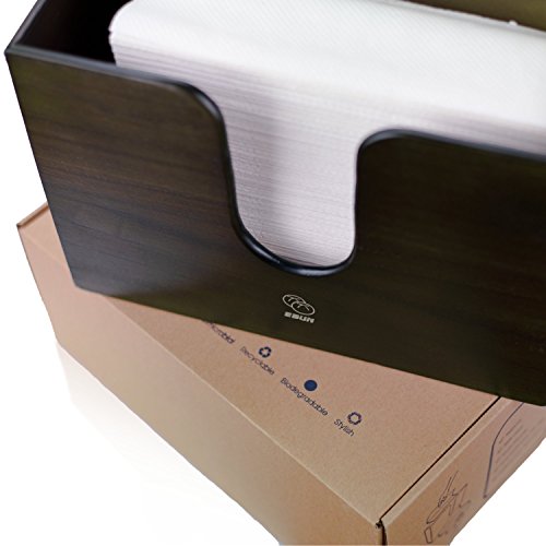 Bamboo Paper Towel Dispenser for Kitchen & Bathroom - Wall Mount/Countertop Multifold