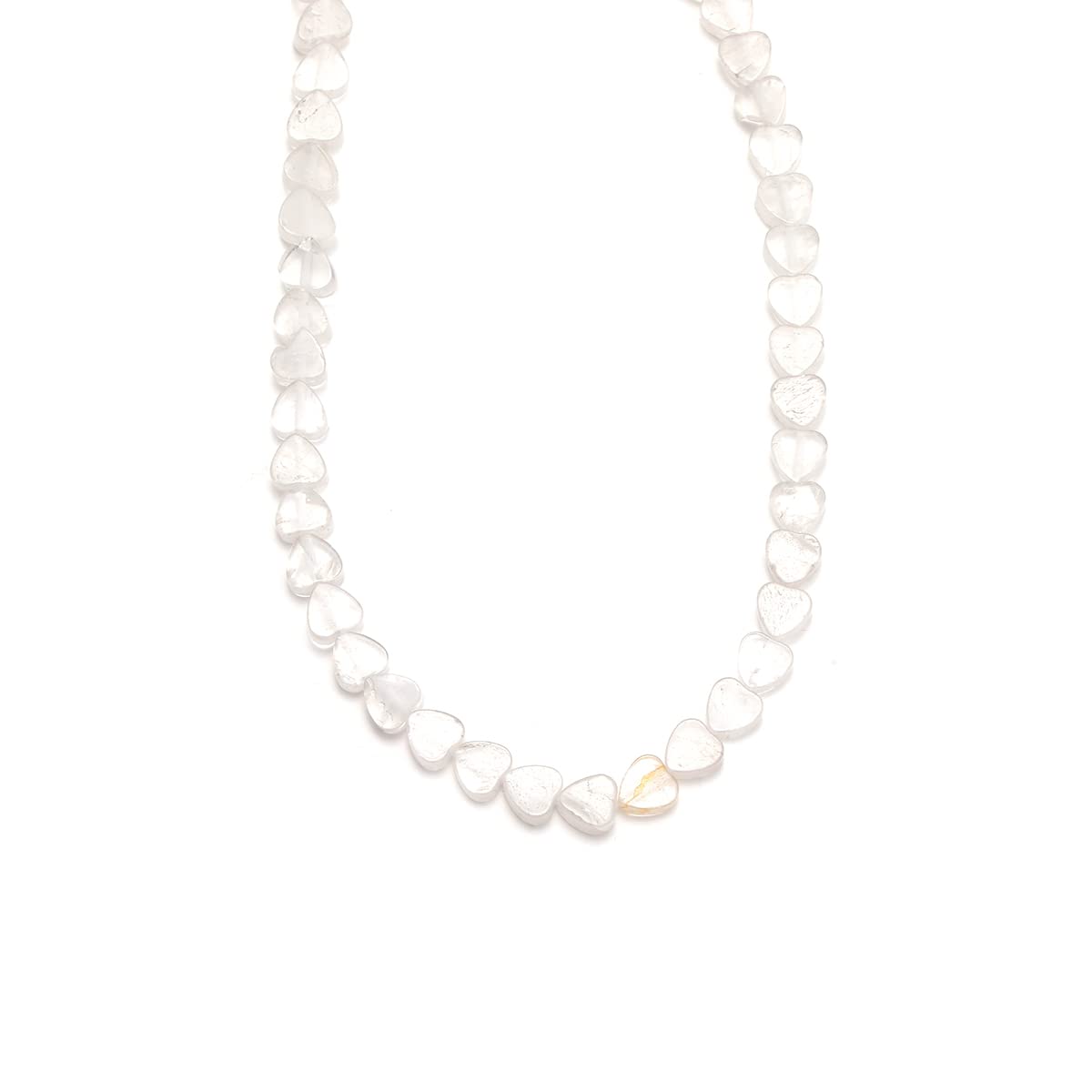 6mm Natural White Crystal Stone Beads Heart Shape Cute Fine Gems Spacer Beads Fit Jewelry Making DIY Exquisite Necklace Bracelet Accessory