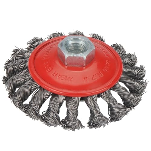 Jeu de roues brosse en fil d acier abrasif nylon meuleuse angle M14 95mm poncage nettoyage