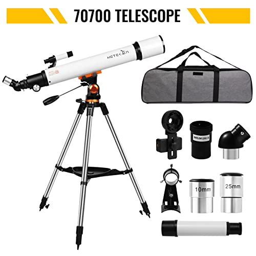 Teleskop Astronomie, 70 mm Öffnung und 700 mm Brennweite (28x-210x), Professionelles Refraktor-Teleskop für Erwachsene… – Bild 7
