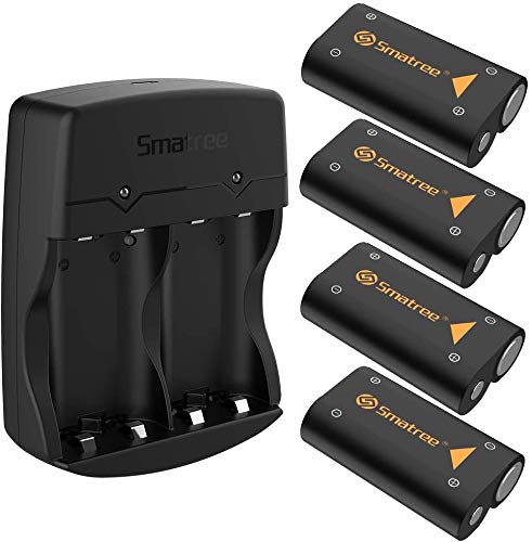 Smatree 4x2600mAh Rechargeable Batterie pour Xbox Series X/Series S/One X/One S/Elite Contrôleur, Batterie NI-MH + Chargeur Double