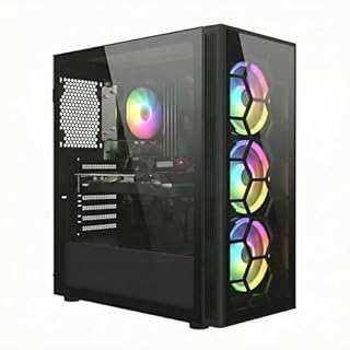STGSivir PC Gaming Fisso, Computer Gaming, Ryzen 5 5500 fino a 4.2GHz，GeForce RTX 2060 Super 8GB，32GB DDR4 RAM，1TB SSD，WIFI 6, BT 5.0，ventole RGB x3 Windows11 Pro