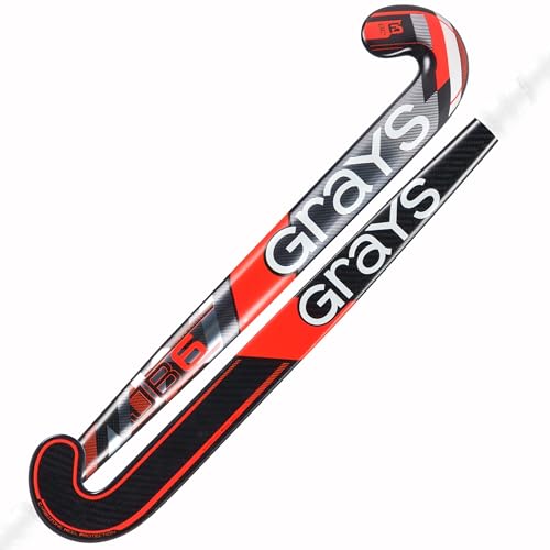 GRAYS Stick Hockey JB6 Jumbow Naranja/Cromo Palo Hockey Hierba (37.5)