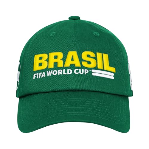 Outerstuff FIFA World Cup 2026 Country Dad Hat Strap Back Baseball Cap Brazil One Size