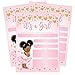 It's a Girl Pink and Gold Hearts Baby Shower Invitation, African American Baby Ballerina Princess, 20 Invitations with envelopes