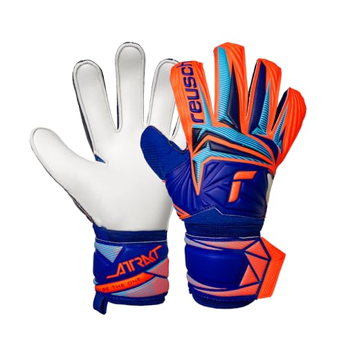 Reusch Gants de Gardien de But pour Hommes Adultes | Prise Robuste, Ajustement Stable et contrĂ´le de Balle Efficace | Gazon Artificiel, Gazon Naturel et Terrain Dur | Attrakt Solid