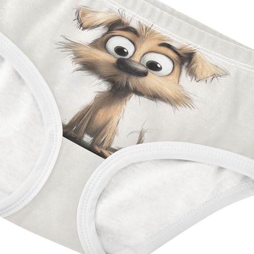 Girls' Underwear Funny Dog Cotton Stretch Comfort Toddler Panties4