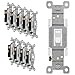 ENERLITES Toggle Light Switch, 3-Way or Single Pole, 15A 120-277V, Grounding Screw, Residential Grade, UL Listed, 83150-W-10PCS, White (10 Pack)