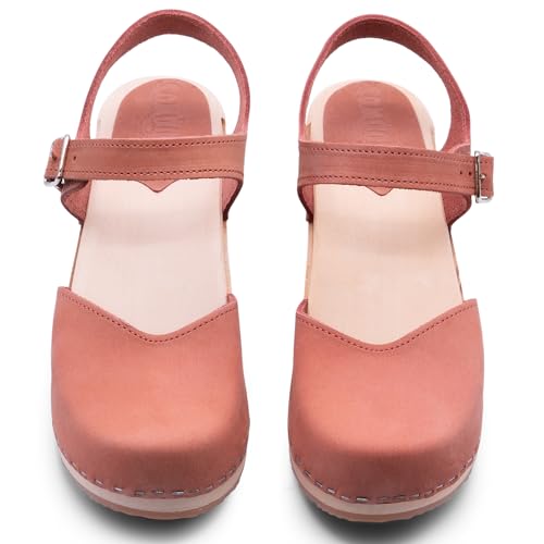 Image of Sandgrens Handmade Swedish Wood Clogs for Women, High Heel Sandal | Victoria