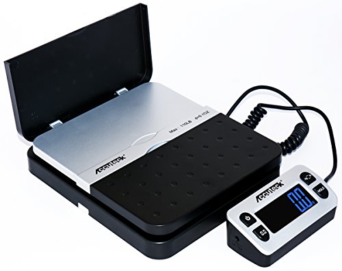 accuteck shippro 110lbs x 01 oz digital shipping postal scale black w-8580-110-black