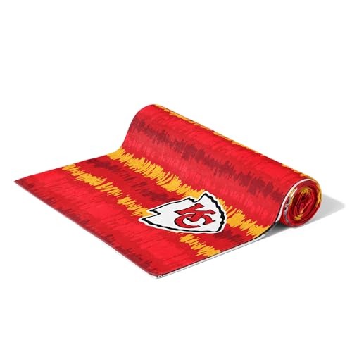 Image of Northwest NFL Kansas City Chiefs Oversized Microfiber Beach Towel, 60 x 70 Inches - Quick Dry, Sand Resistant, Lightweight, Highly Absorbent, Shibori Design