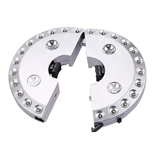 Homyl Luz branca do pólo do guarda-chuva do diodo emissor de luz do pátio para o gramado do jardim d