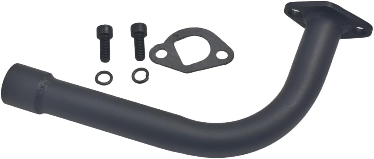 4-Stage Exhaust Header Pipe for Predator 212cc/196cc for Honda GX160/GX200 for Coleman CT200U/CT200U-EX/BT200X Go Kart & Mini Bike Black