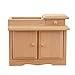 ENticerowts 1:12 Lavabo De Maison De Poupée avec évier à Main, Mini Décoration en Bois Lavabo Modèle Maison De Poupée Salle De Bain Bricolage Accessoires Photo Une