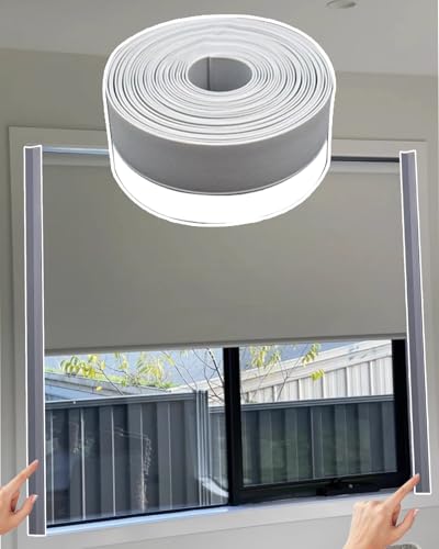 Elitix Estor Enrollable Guias Laterales Persianas Suaves con Tiras Adhesivas Que Bloquean La Luz, Rieles para Ventanas de 500 cm para La Hora del Sueño(1 Pack)