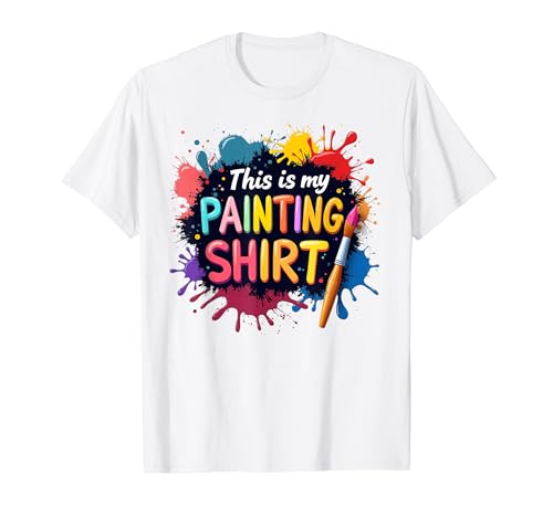 Camisa divertida con gráfico de pintor para mujer y hombre Camiseta