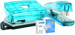 Rapesco R1050BA3 Hole Punch and Stapler Set with 1,000 10/4mm Staples