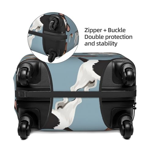 Dogs Print Fashionable Suitcase Cover Personalized Luggage Protector for Travel and Business4