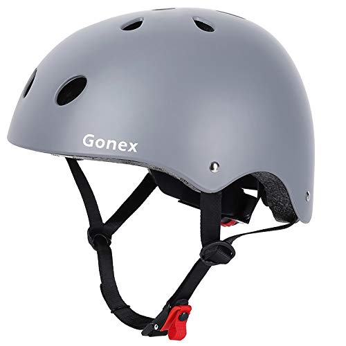 Gonex Skateboard Helmet, CPCS Certified Head Protection Gear for Kids, Youth & Adults Removable Sweatsaver Liner Safety Protection for Skating Scooter Cycling Skateboarding Rollerblading, Gray M