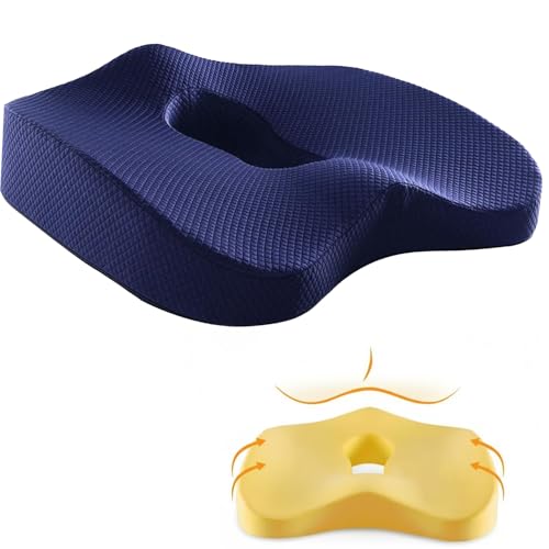 WY8 Luxury Memory Foam Seat Cushion for Relieving Back, Sciatica,Tailbone Pain,Suitable for Office Chairs, Kitchen Chairs, Couches, Car Seats