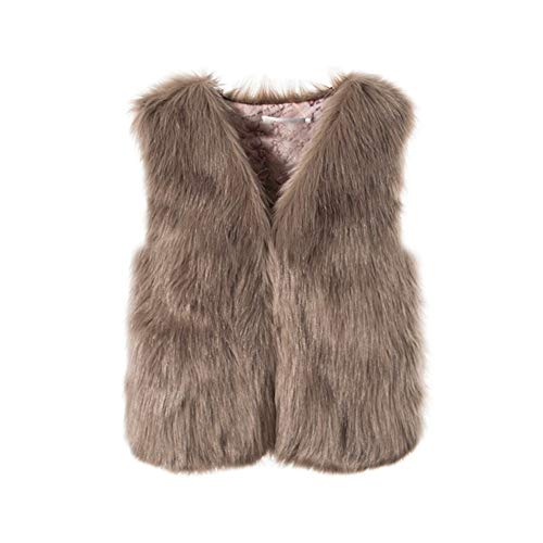 Damen Weste Kunstpelz ÄRmellose Jacke Herbst Winter Pelzweste Elegant Fellweste Kurz DüNne Outerwear Kanpola Cover