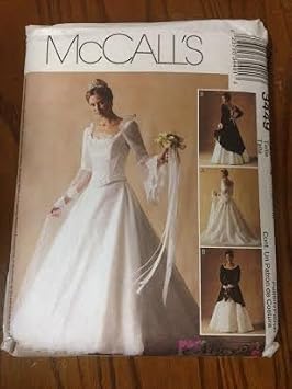McCalls 3449 Sewing Pattern, Misses Bridal Gown and Bridesmaid Dress, Size A 6-8-10
