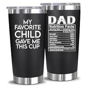Father Day Gift For Dad – Birthday Gifts For Dad From Daughter, Son, Kids – Husband Gifts – Birthday Present Ideas For Father, Husband, New Dad, Bonus Dad From Daughter, Son – 20 Oz Tumbler