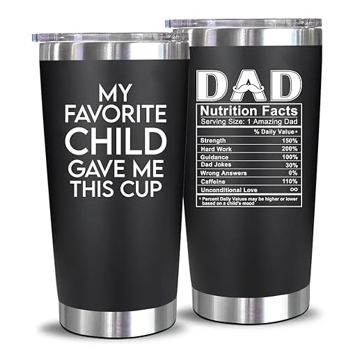 NewEleven Fathers Day Gift For Dad - Birthday Gifts For Dad From Kids - Husband Gift - Birthday Present Ideas For Father, Husband, New Papa, Bonus Father From Daughter, Son - 20 Oz Tumbler