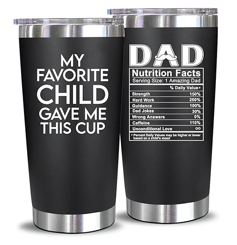 NewEleven Fathers Day Gift For Dad - Birthday Gifts For Dad From Kids - Husband Gift - Birthday Present Ideas For Father, Husband, New Papa, Bonus Father From Daughter, Son - 20 Oz Tumbler