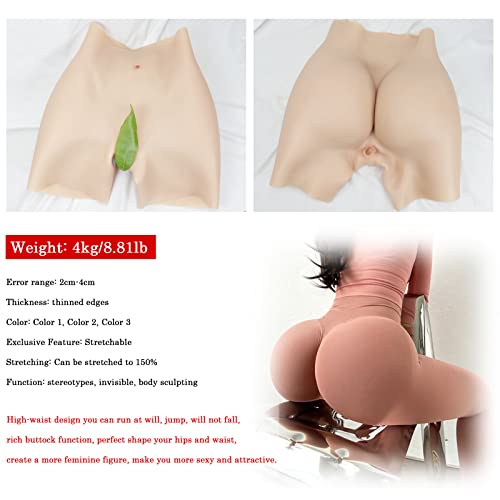 WQCZM Shorts realistas de silicone com bumbum acolchoado push-up controle calcinha, modelador intens