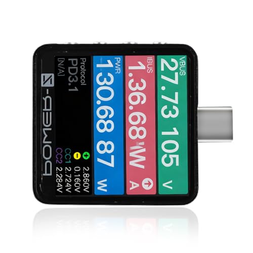 FUZIDDN USB Tester PD3.1 240W Digital Voltmeter Ammeter for QC5.0 Laptop