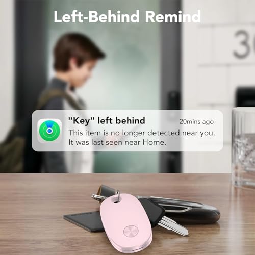 Image of Air Tracker Tags-2 Pack, Bluetooth Tracker Works with Apple Find My APP (iOS Only), Keys Finder and Item Locator for Luggage, Backpack, Suitcases, Replaceable Battery, IP67 Waterproof Tracking Tag