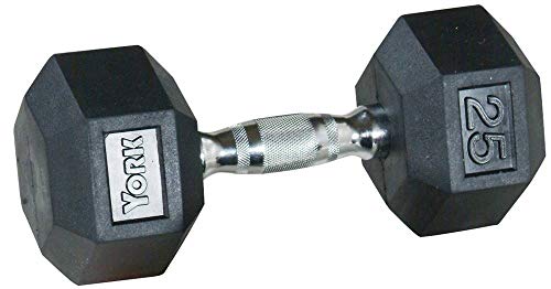 York Rubber Hex Dumbbell - 27.5 lbs