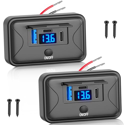 【Display digitale blu】Il voltmetro digitale monitora automaticamente la batteria e il sistema elettrico e indica la tensione dell'auto sullo schermo, ed è comodo per conoscere lo stato di salute della batteria durante la guida.