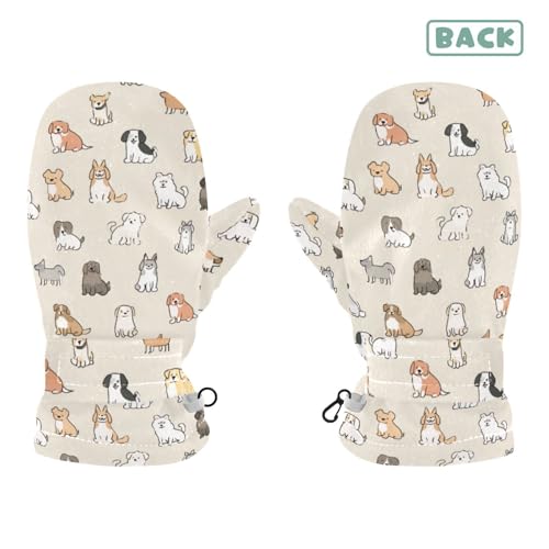 Image of Plaaee Early 1990s Pattern Kids Glove Warm Mitten Winter Favor for Toddler Boys and Girls Children Cold Weather Gloves