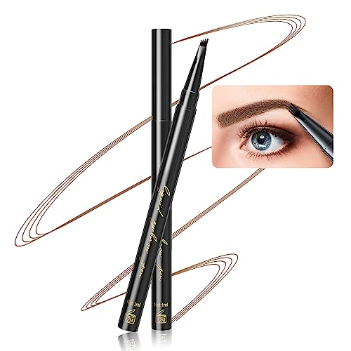 Eyebrow Pencil Eyebrow Microblading Pen, Eye Makeup Eyebrow Pen Long-Lasting Waterproof Micro 4 Point Brow Pen Lift & Snatch Eyebrow Makeup For Perfect Brows (Light Brown) #TOP13