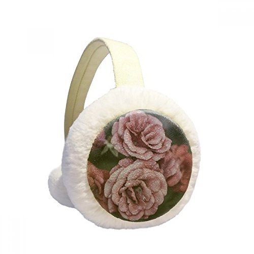 Orejeras rosas de invierno plegables de felpa suave para regalo