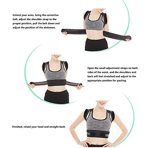 Zszbace Back Brace, Scoliosis Humpback Correction Belt, Adjustable Comfort Invisible For Man Woman Adult Students Children (S,M) #TOP6