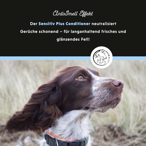 Annimally Sensitiv Plus Conditioner - Natürliche pflegende SpüLung für Sensible Hunde & Welpen, Seidiges Fell mit Sheabutter, ph-neutral, ohne Silikone, Parabene & künstliche Duftstoffe - 500 ml