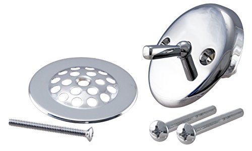 Westbrass Beehive Grid Tub Trim Grate with Trip Lever Faceplate, Polished Chrome, D92-26