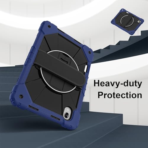 Coque Lenovo Idea Tab Pro Gen 2 antichoc avec support rotatif bleu marine
