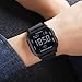 zolohoni Square Men's Digital Watch Big Numbers Dial Large Face Waterproof LED Watches with Alarm Date Stopwatch