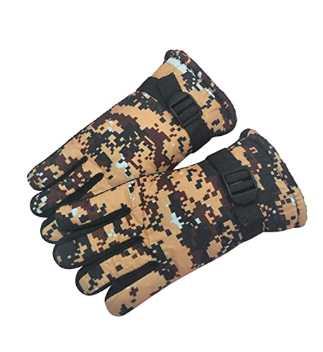 Winter Warm Cold Weather Outdoor Sports Gloves for Fleece Snow Ski Gloves with Non-Slip Grip Reinforcement Touchscreen Compatible Fingertips for